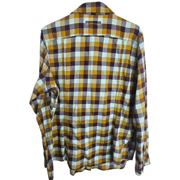 Duluth Trading Co Womens Flannel Shirt Checker Size XL Gorpcore Utility Workwear - Picture 8 of 8